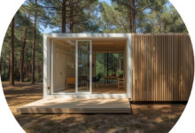casa mobile con deck in legno